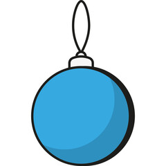 Fototapeta premium Christmas ball ornament for decorating holiday tree. Festive New Year toy with bright patterns and shine
