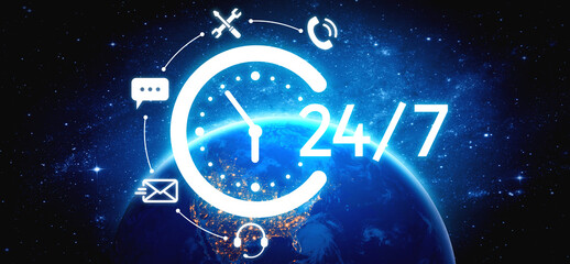 24-hour customer support via help desk, live chat, and online services ensures technical assistance...