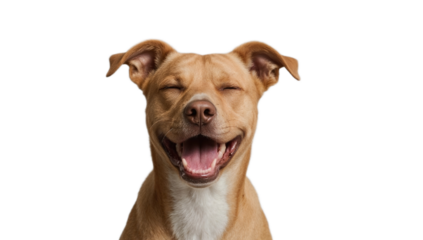 Joyful Dog Close-up Portrait of a Happy Canine Smiling with Delight and Happiness