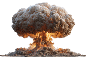 Massive nuclear explosion, mushroom cloud