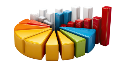 Colorful Data: An artistic depiction of diverse, multi-colored data segments. Demonstrating the interconnectedness of information, and the vibrant spectrum of insights.
