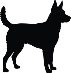 dog icon Vector illustration silhouette 