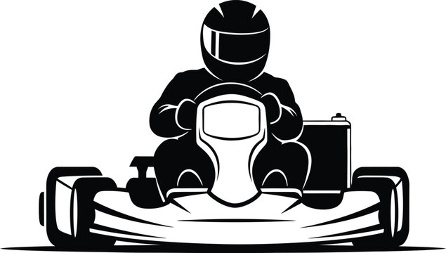 go kart racing vector
