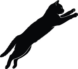 jumping cat vector 