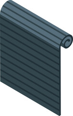 Naklejka na ściany i meble Dark roller shutter protecting a house during renovation works Naklejka na ściany i meble Dark roller shutter protecting a house during renovation works