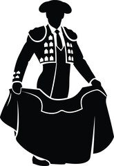 silhouette of matador Vector illustration 