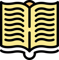 Open book displaying wavy pages, symbolizing the acquisition of knowledge and the journey of learning