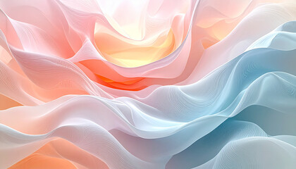 Smooth organic flow pattern with natural soft curves and pastel tones, modern minimal abstract background. No people, no text, no watermark.