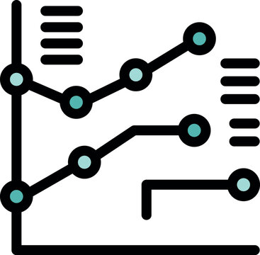 Visual representation of data analysis, featuring plotted points connected by lines, depicting upward and downward trends on a graph