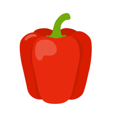 赤いパプリカのシンプルなイラスト