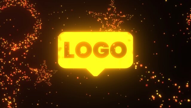 Holiday Golden Star Glitter Christmas Logo Reveal