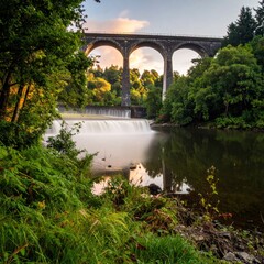 Pontcysyllte Aqueduct - A Majestic Structure Over the River Dee.