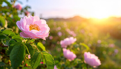 Close Solitary Dog Rose