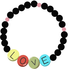 Minimal Pastel Alphabet Bead Bracelet