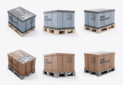 Pallet Box Mockup