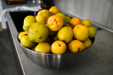 Quince fruit, full of vitamins, minerals, pectins and antioxidants.
