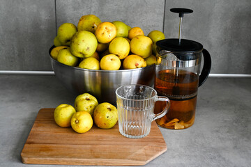 Quince fruit, full of vitamins, minerals, pectins and antioxidants.
