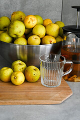 Quince fruit, full of vitamins, minerals, pectins and antioxidants.
