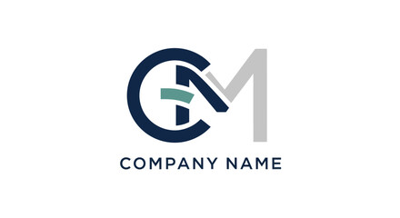 Modern GM Monogram Logo Design Company Name Placeholder.