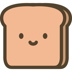 Cute kawaii food and drink icons in pastel colors, including donut, cupcake, coffee, burger, ice cream, pizza, milk, and noodle bowl, perfect for kids menu design and sweet cartoon illustration