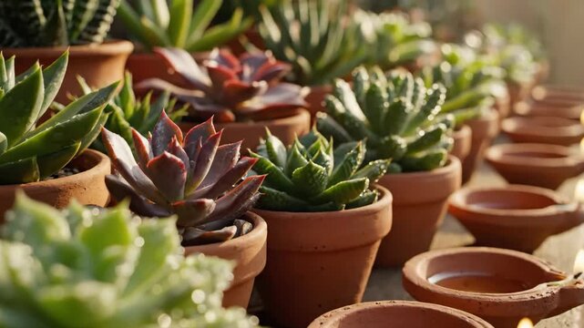 Eco-Friendly Diwali 2025 Sustainable Decor with Succulents and Diyas in Terracotta Pots for a Warm and Festive Home