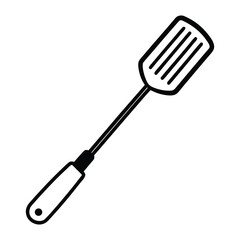 Isolated spatula vector icon cooking tool kitchen utensil outline illustration