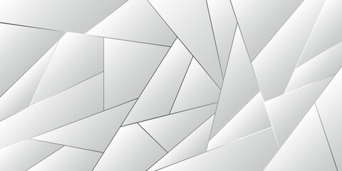 vector illustration of abstract background with silver lines and gray geometric shapes