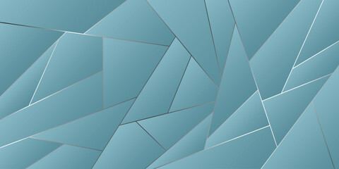 vector illustration of abstract background with silver lines and blue geometric shapes