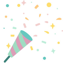 Cute Bubble Party Popper Illustration