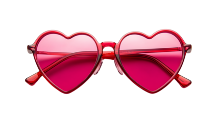 Heart sunglasses, isolated on white background.