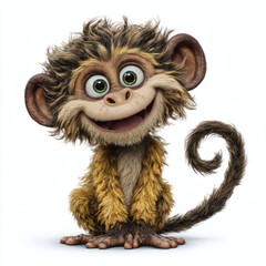 Obraz premium Quirky Clipart Monkey Character