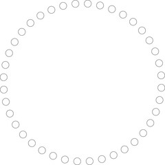 Dotted line circular round frame, symbol, icon