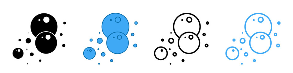 Soap foam bubbles vector icon. Fizzy drink, champagne pictogram, oxygen bubbles design