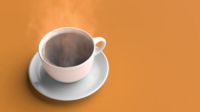 Cup of hot coffee - steam loop