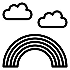 rainbow and cloud icon design for graphic designer or web developer