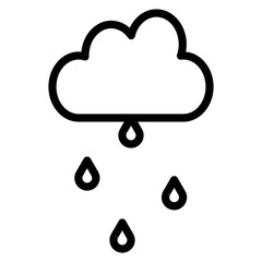 rainy cloud Modern Forecast Symbol Vector for Climate and Weather App