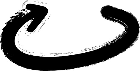 Collection of arrows in brush stroke