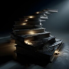 Illuminated booksteps minimalism ar