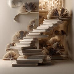 Knowledge stairs minimal books ar