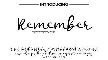 Remember - Elegant Script Font for Smooth Handwritten Design and Creative Typography