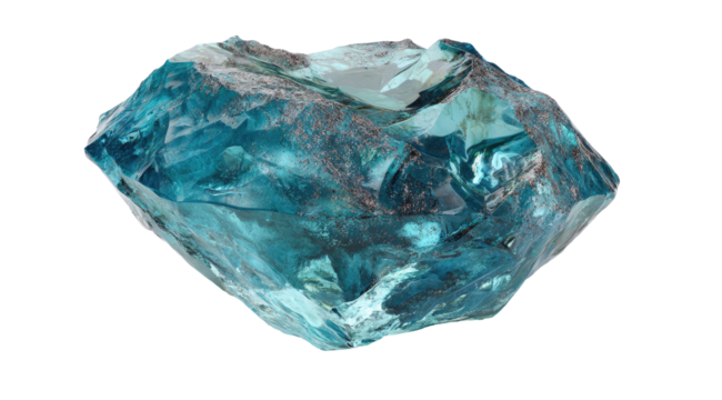 Teal,faceted gem,rough,crystal
