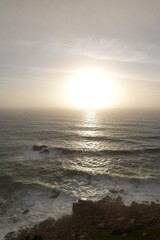 Fototapeta premium Cabo da Roca, Portugal – Stunning Atlantic Ocean View at the Westernmost Point of Europe