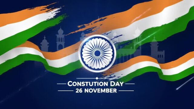 India Constitution Day &ndash; Patriotic Graphic Loop