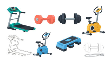 Essential Fitness: A comprehensive collection of exercise equipment designed to elevate your fitness journey, promoting health, strength, and overall wellness.