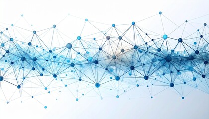 Intricate network of interconnected nodes forming a complex web, symbolizing global communication, data sharing, and advanced technology connections, perfect for illustrating innovation and progress