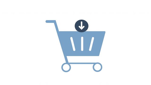 Add to cart animation of the movement. Purchase concept