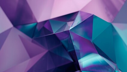 Featuring crystalline structure with polygonal facets in abstract scene with specular highlights