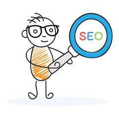 Design seo optimization strategy search engine optimization magnifying glass fingerprint analysis seo analysis tool verctor art illustration png