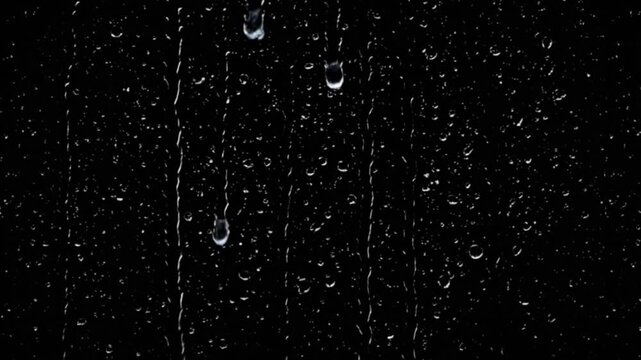 rain drops on black background