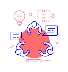 Design brainstorming session collaboration teamwork meeting discussion idea generation problem solving strategy planning verctor art illustration png